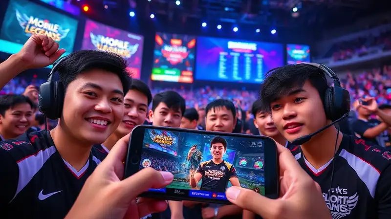 Torneo Mobile Legends con ambiente competitivo vibrante