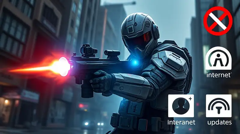 Soldado futurista con dispositivo curativo brillante