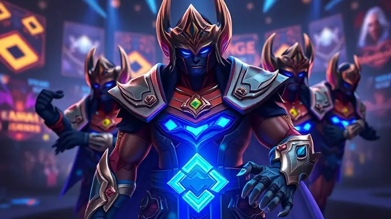 Campeón líder con estrategia en arena vibrante
