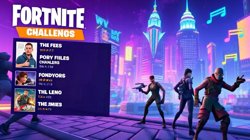 Desafíos de Fortnite con música y acción