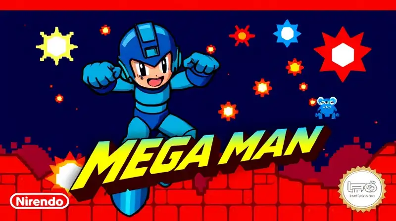 Arte pixelado retro de Mega Man