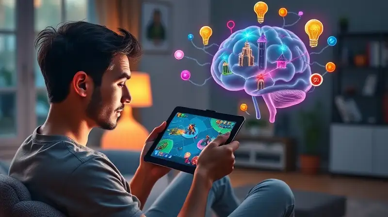 Persona juega tower defense con mente activa