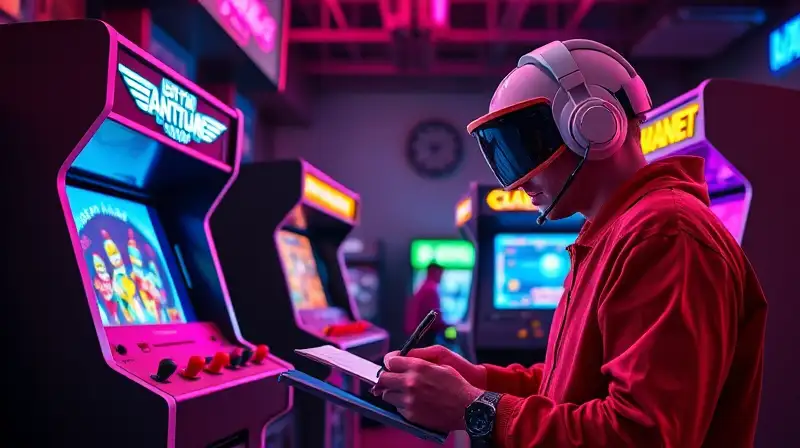 Arcade retro con luces