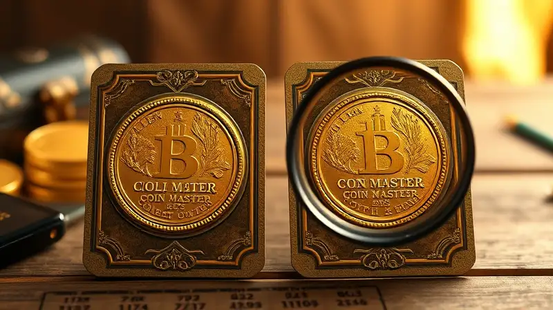 Cartas Golden Coin Master con detalles resaltados