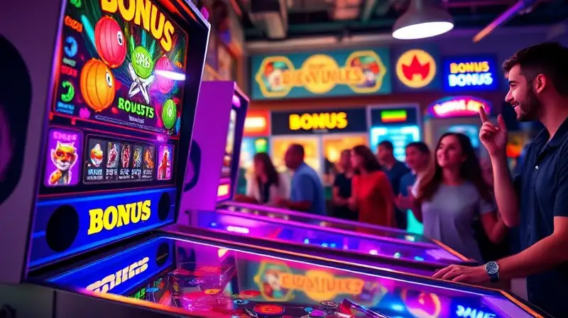 Máquina pinball brillante con luces vibrantes