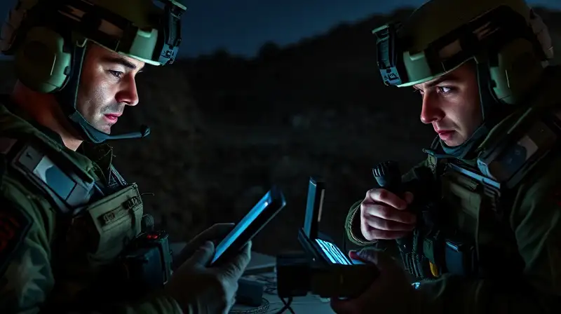 Militares usan tecnología avanzada en misión nocturna