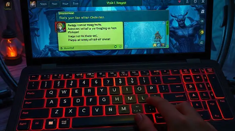 Interfaz WoW con chat y mago