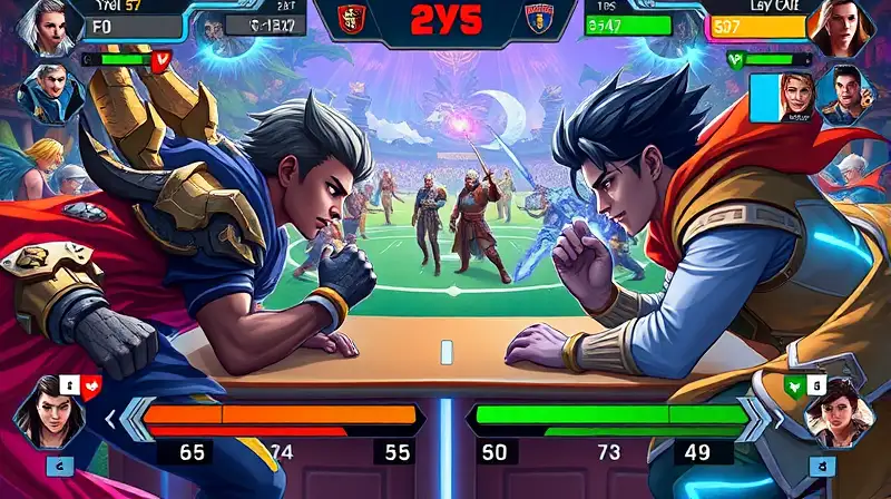 Jugadores compitiendo intensamente en torneo digital