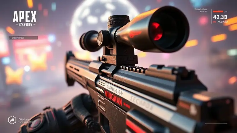 Pistola Wingman en batalla futurista intensa