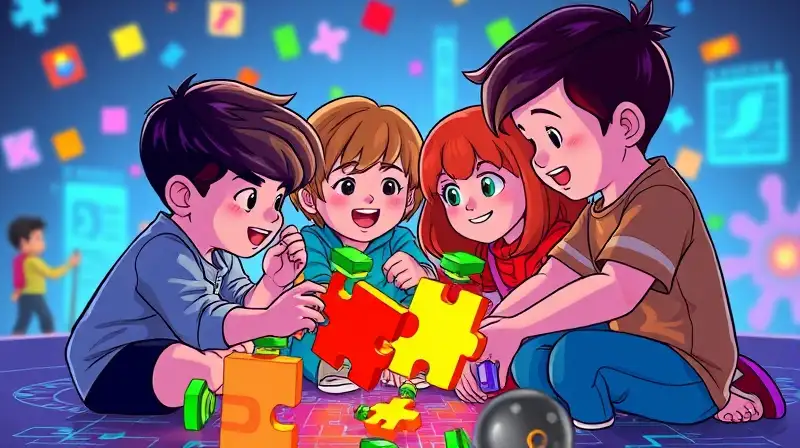 Niños colaboran en dinámico juego digital