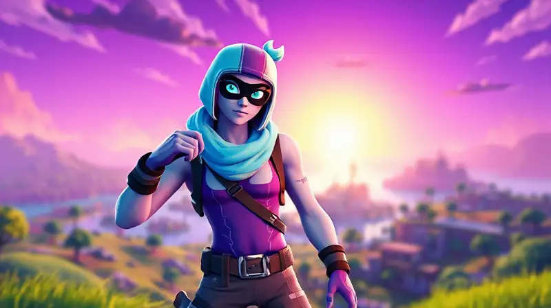 Personaje de Fortnite usando curación vibrante