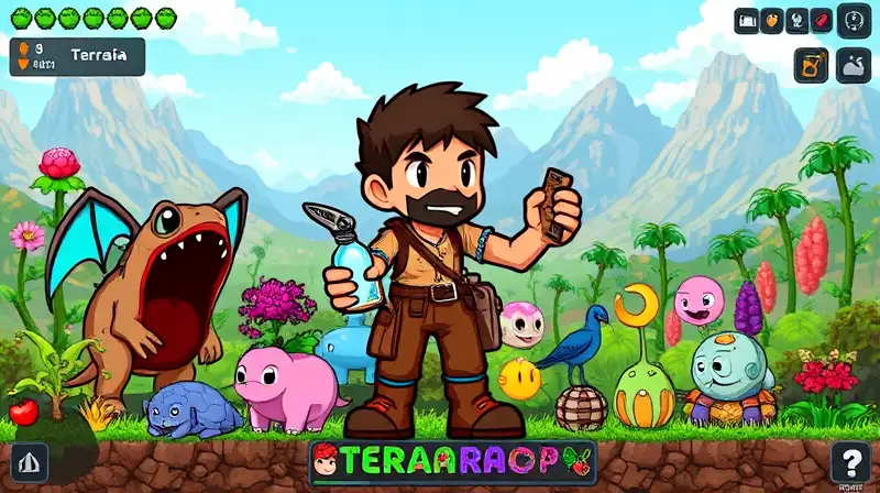 Personaje pixelado con comida