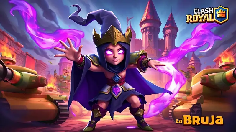 La Bruja lucha rodeada de tropas y magia