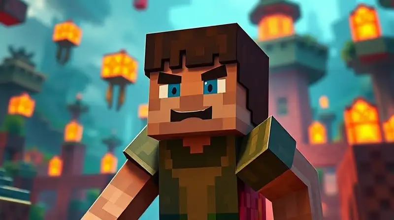 Personaje Minecraft con skin personalizada vibrante