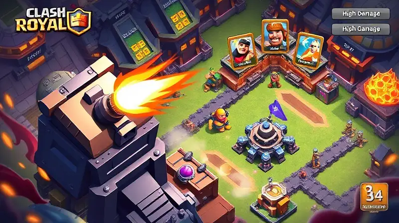 Batalla intensa en arena de Clash Royale