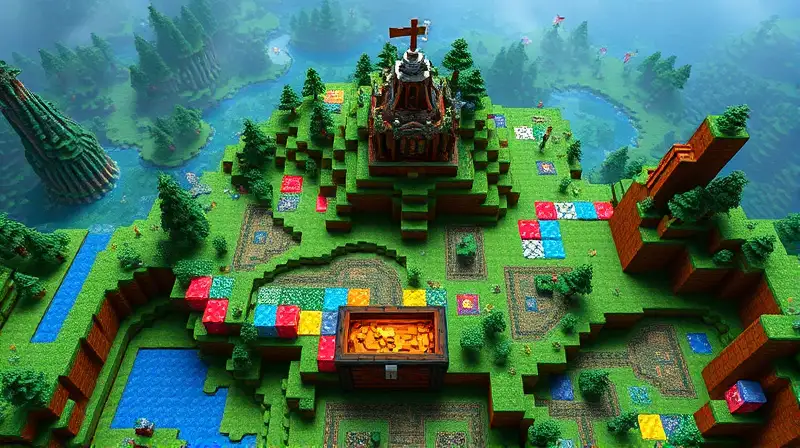 Mapa Minecraft con piezas