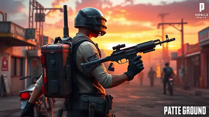 Personaje de PUBG móvil en batalla urbana