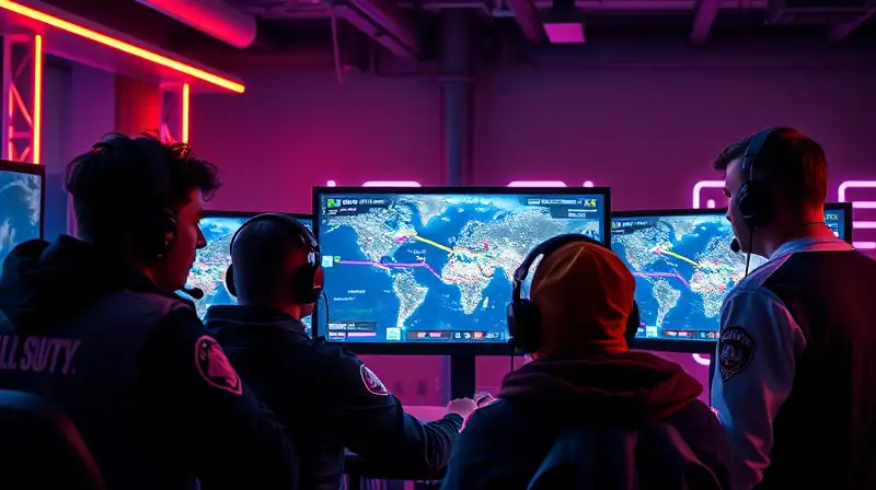 Equipo de e-sports en intensa estrategia