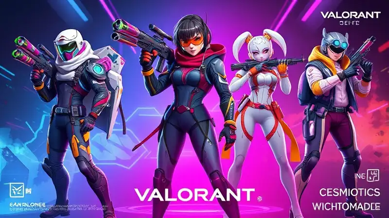 Cosméticos futuristas coloridos con temática sci-fi