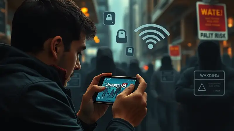 Persona juega Among Us con riesgos digitales