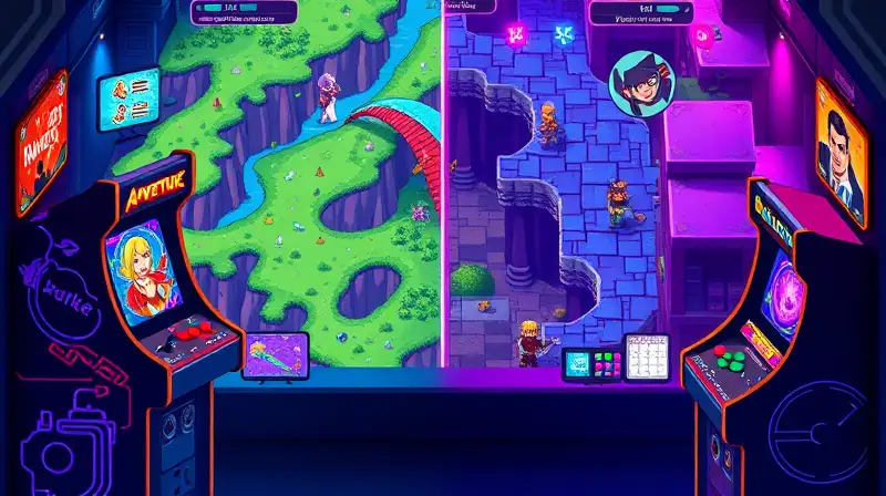 Juego arcade retro con aventura pixelada