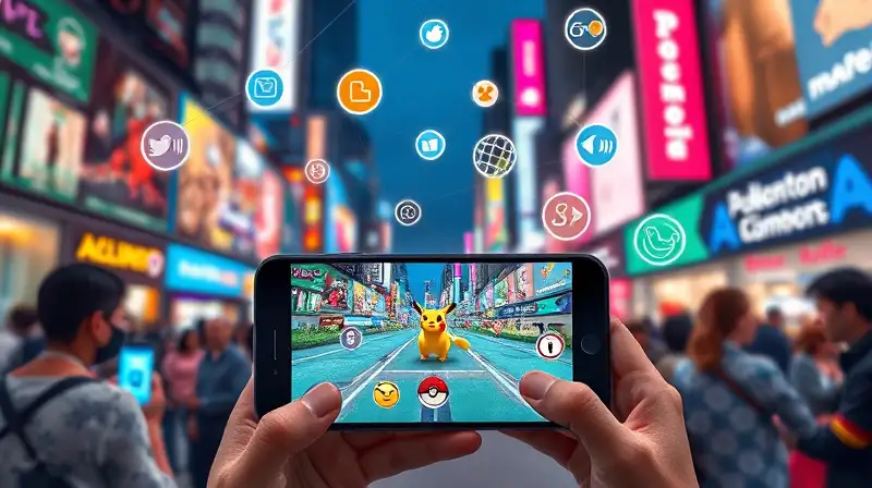 Smartphone muestra Pokémon GO con ambiente dinámico