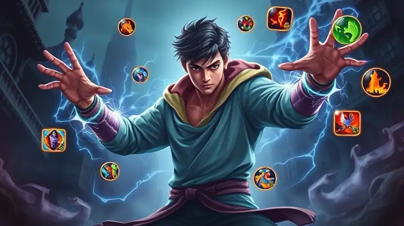 Joven determinado emana energía mágica intensa