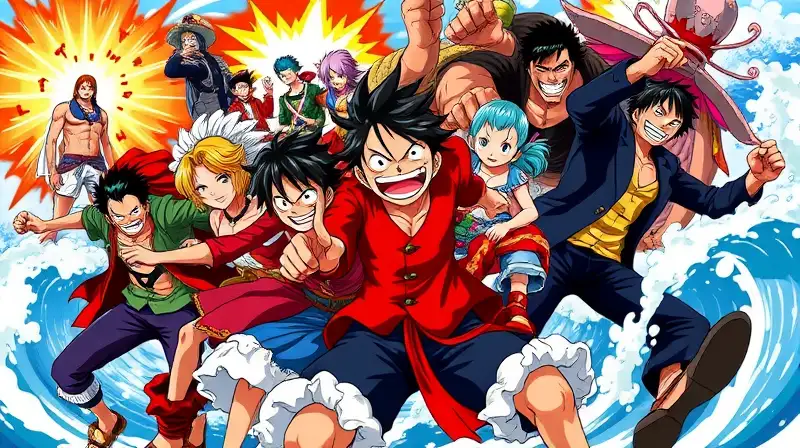 Personajes de One Piece en batalla intensa