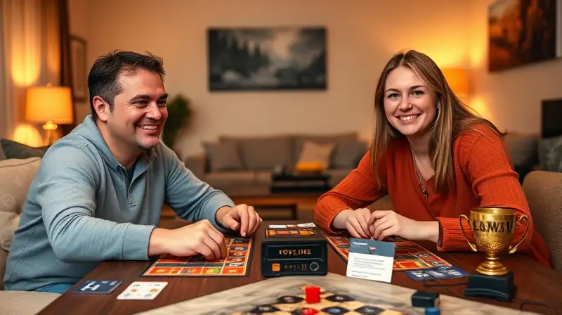 Dos personas juegan juegos de mesa juntos