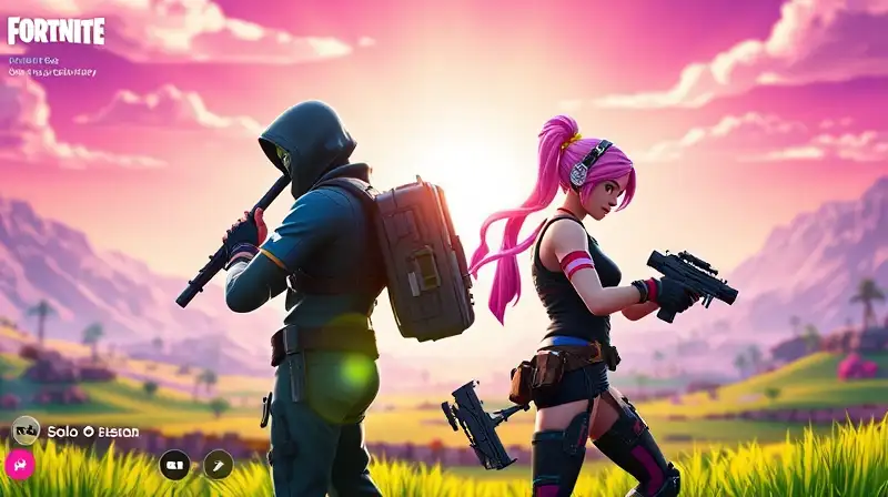 Dos personajes Fortnite, uno solo, otro dúo