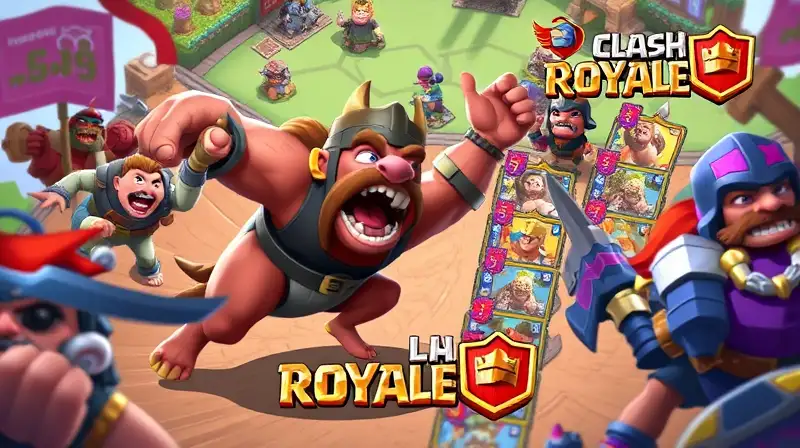 Batalla Clash Royale: Hog Rider cargando estratégicamente