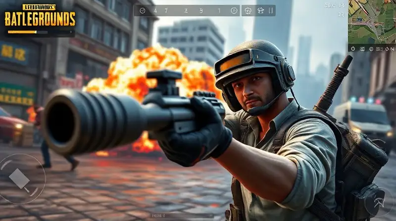 Jugador de PUBG Mobile lanzando granada
