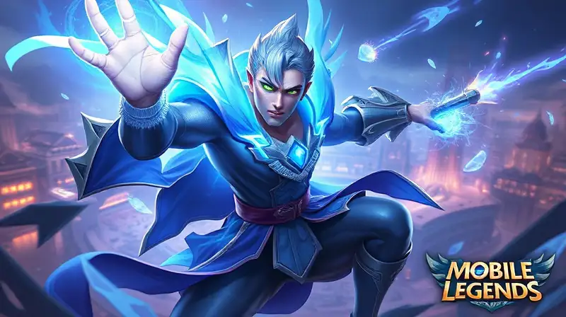 Héroe mago domina batalla con magia vibrante