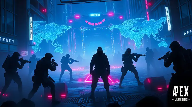 Batalla futurista con figuras en sombra