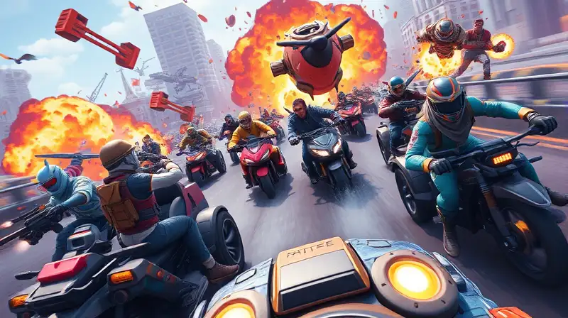 Batalla épica de Fortnite con acción explosiva