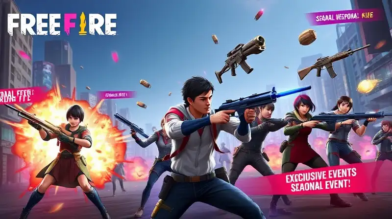 Personajes de Free Fire en batalla dinámica