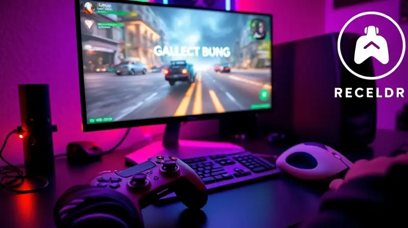 Gamer juega acción en PC con control