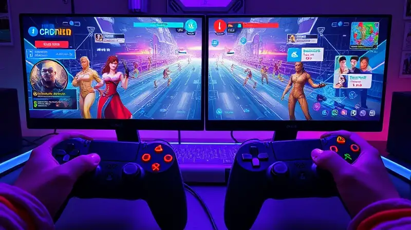 Juego dinámico con personajes y conectividad futurista