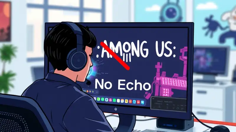 Gamer juega Among Us sin eco audible