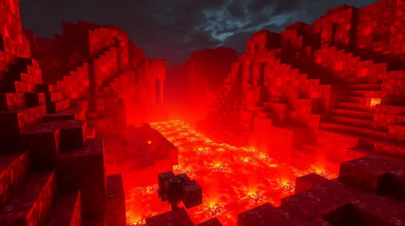 Trampa peligrosa en paisaje infernal ardiente