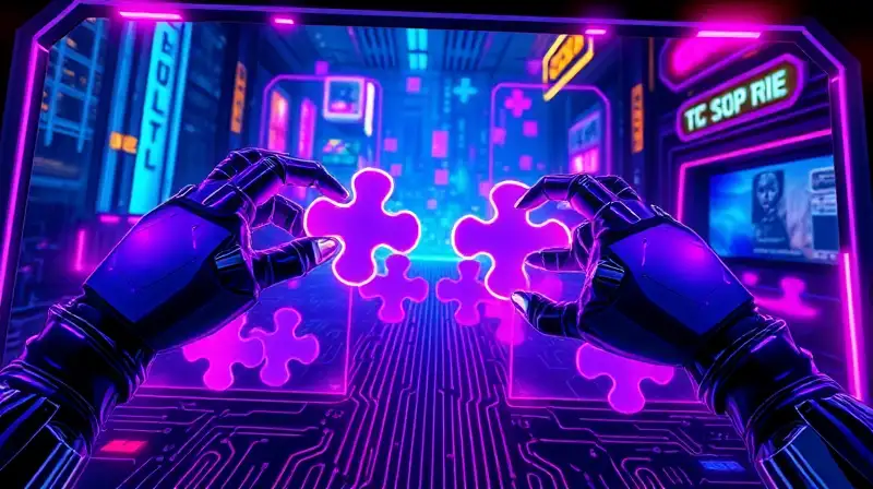 Interfaz futurista de juego arcade con hologramas
