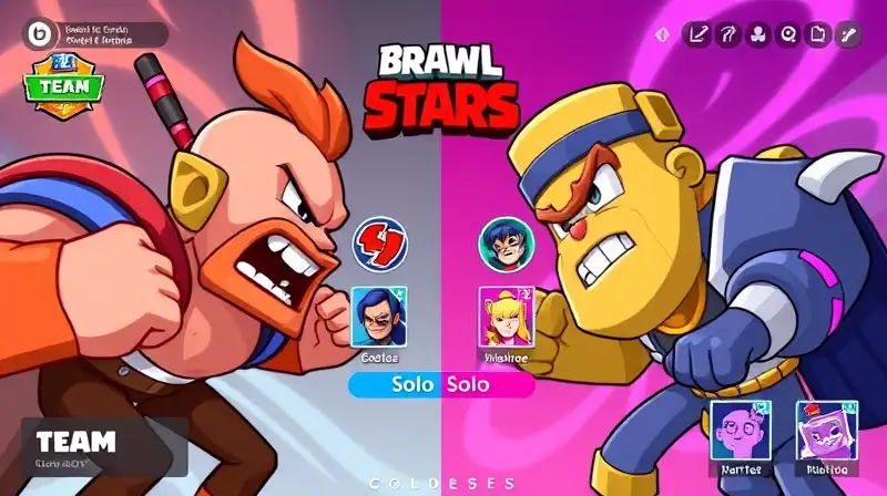 Personajes de Brawl Stars en acción vibrante