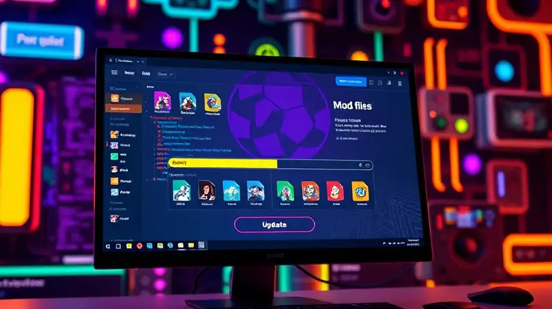 Pantalla mostrando actualización de archivos del juego