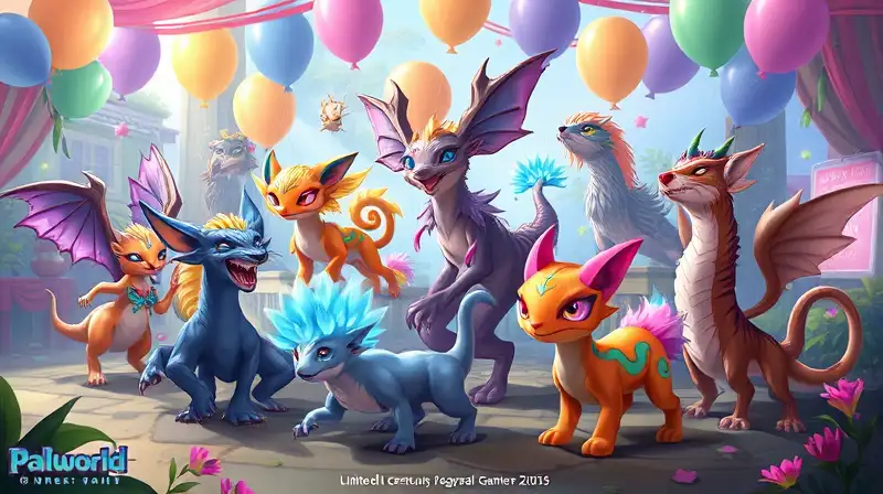 Criaturas raras y mágicas en evento festivo