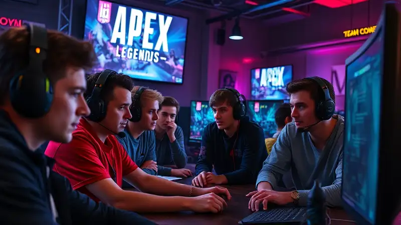 Equipo diverso juega Apex Legends intensamente