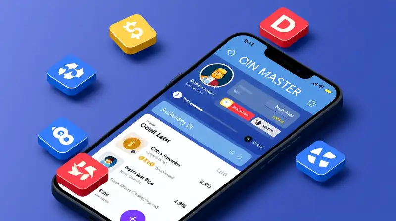 Pantalla de smartphone muestra perfil Coin Master