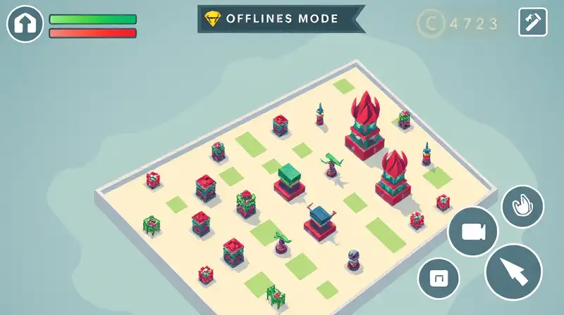 Interfaz minimalista para defensa estratégica offline