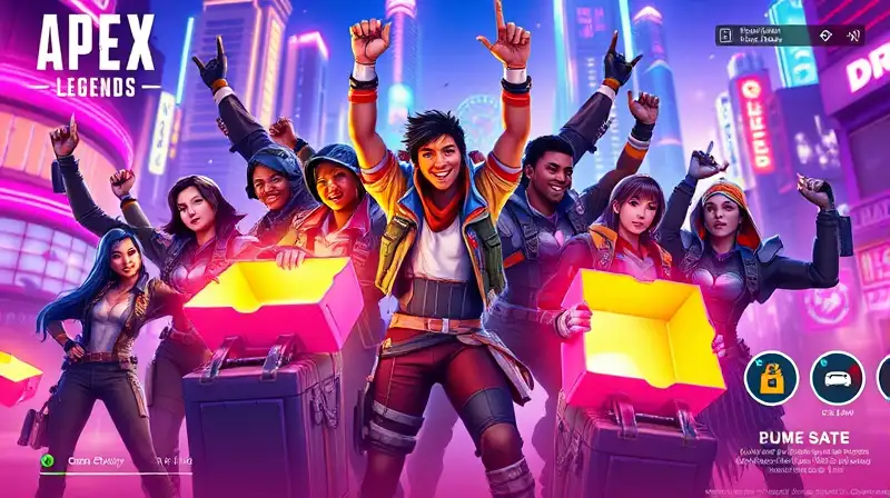 Personajes de Apex celebran en ciudad futurista