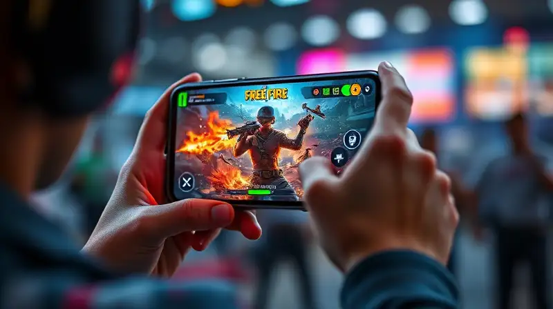 Gamer concentra en Free Fire con carga rápida
