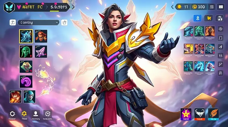 Personaje futurista con armas y magia vibrantes